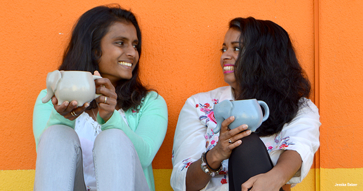 Rianne Sujeewa (left) and Nishanthi Lambrichs co-founded Beleaf & Co., a South African importer of sustainable and socially responsible teas.