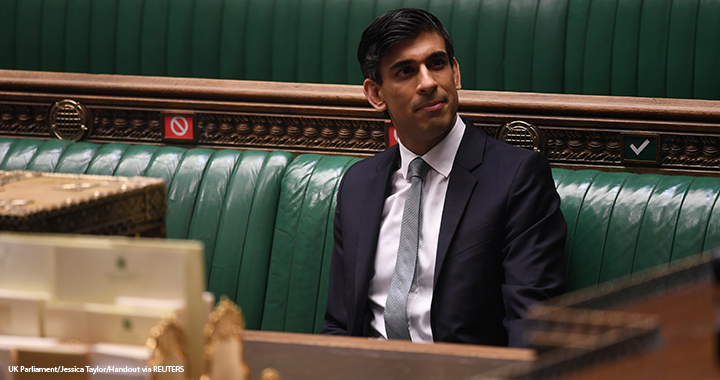 British Chancellor of the Exchequer Rishi Sunak attends a session at the House of Commons in London, 3 March 2021.
