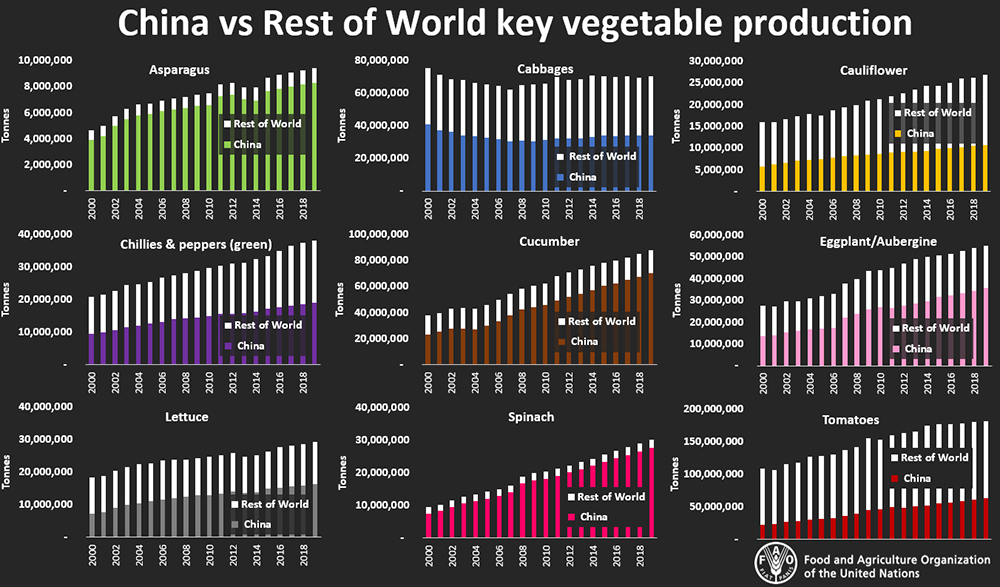 China vs Rest of World key vegetable production china-vs-row