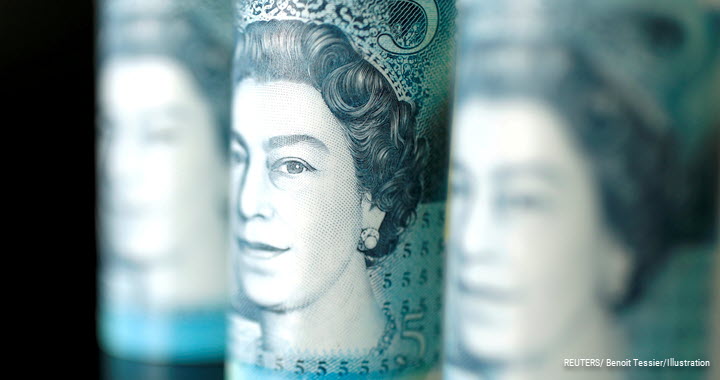 British five pound banknotes are seen in this picture illustration taken 14 November 2017.
