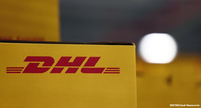 Delivery packages are seen inside the new DHL Express hub of German postal and logistics group Deutsche Post DHL at the Roissy Charles de Gaulle airport in Tremblay-en-France near Paris. REUTERS/Sarah Meyssonnier