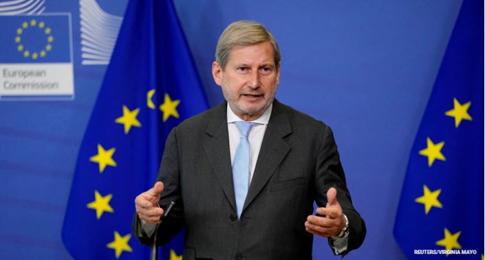 European Commissioner for Budget and Administration Johannes Hahn speaks in Brussels in December.