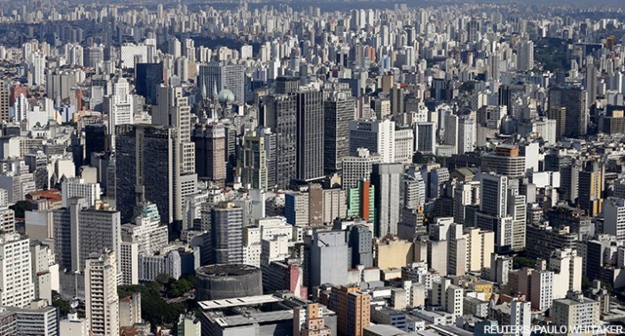 A general view of the skyline of Sao Paulo, Brazil, 2 April 2015.